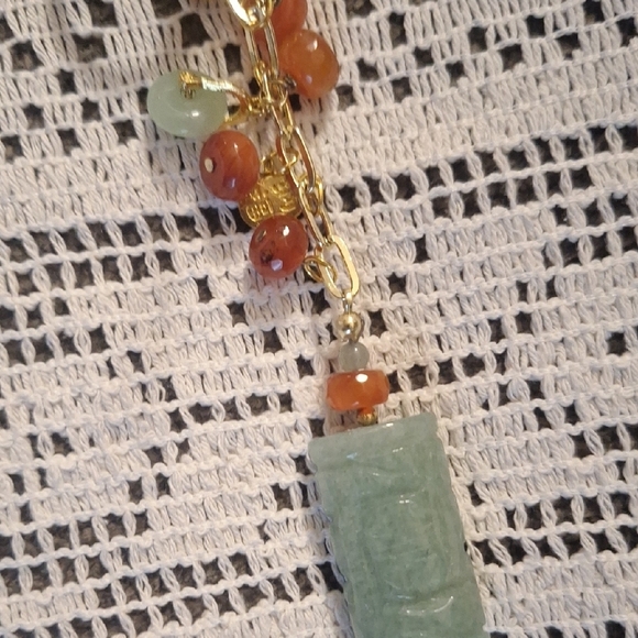 Gemstone And Gold Keychain/Handbag Charm - Picture 5 of 10